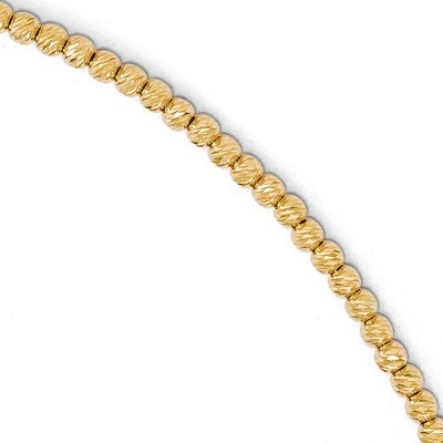 Leslie&#39;s Diamond-cut Beaded Bracelet 7.5 Inch 14k Gold HB-LF482-7.5, MPN: LF482-7.5, 191101554704