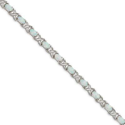 Opal XO Bracelet Sterling Silver QX522CP, MPN: QX522CP, 191101369643