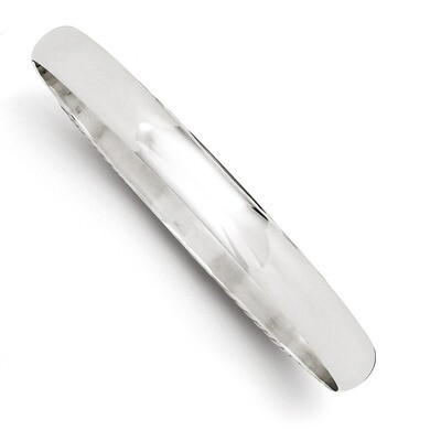 7mm Solid Polished Plain Slip-On Bangle Bracelet Sterling Silver QB240, MPN: QB240, 883957903439