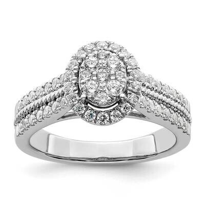 Si1/Si2, G H I, Cluster Ring 14k Gold Lab Grown Diamond RM8823E-075-WLG, MPN: RM8823E-075-WLG, 8839…