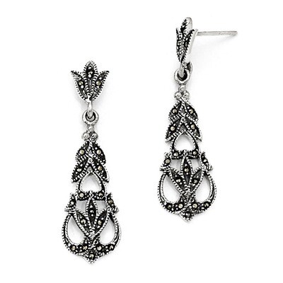 Marcasite Earrings Sterling Silver QE3408, MPN: QE3408, 191101188541