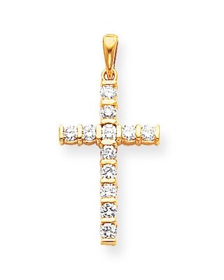 Diamond Latin Cross Pendant 14k Gold XP96AA, MPN: XP96AA, 883957212128