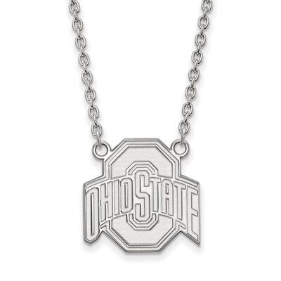 Ohio State University Large Pendant with Necklace Sterling Silver SS016OSU-18, MPN: SS016OSU-18, 88…