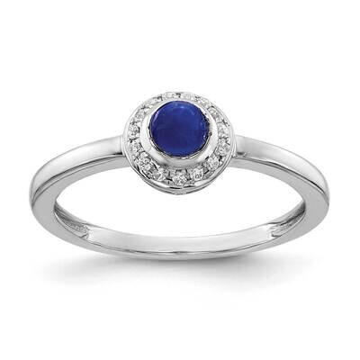 Cabochon Sapphire Ring 14k White Gold Diamond RM4030-SA-025-WA, MPN: RM4030-SA-025-WA, 883957311296