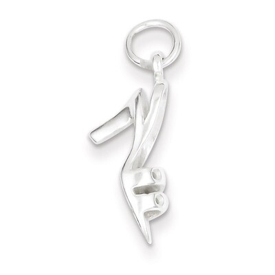 High Heel Pendant Sterling Silver QC4666, MPN: QC4666, 883957911397
