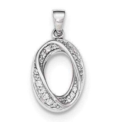 Fancy CZ Pendant Sterling Silver QP4395