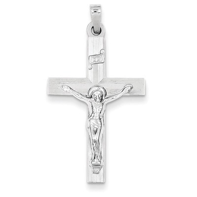 INRI Crucifix Charm 14k White Gold XR503, MPN: XR503, 191101544385