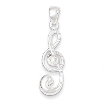 Treble Clef Charm Sterling Silver QC3762, MPN: QC3762, 883957908496