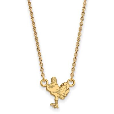 Virginia Tech Small Pendant with Chain Necklace Gold-plated Silver GP052VTE-18, MPN: GP052VTE-18, 8…