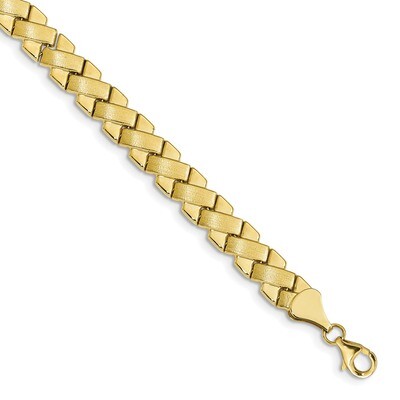 Leslie&#39;s Criss Cross Fancy Bracelet 7.25 Inch 10k Gold HB-10LF566-7.25, MPN: 10LF566-7.25, 19110175…
