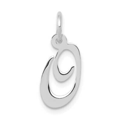 Fancy Script Initial O Charm 10k White Gold Small 10YC651O, MPN: 10YC651O,