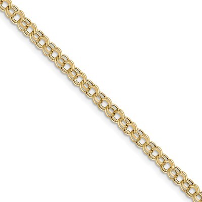 7.25 Inch Lite 5mm Double Link Charm Bracelet 10k Gold 10SSD1-7.25, MPN: 10SSD1-7.25, 191101601484