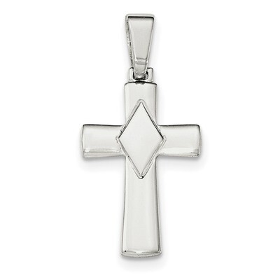 Cross Pendant Sterling Silver Polished QC8115, MPN: QC8115, 191101361579