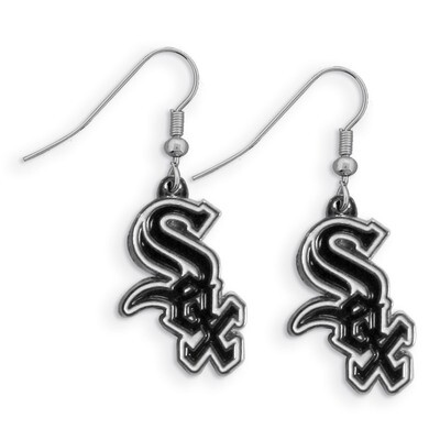 MLB  Chicago White Sox Chrome Dangle Earrings Siskiyou Buckle GC5329