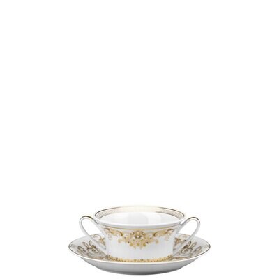 Versace Medusa Gala Cream Soup Cup and Saucer 6 3/4 Inch 10 oz., MPN: 19325-403635-10420, 790955943…