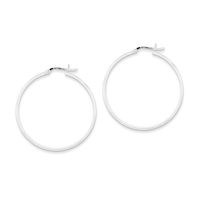 40mm Hoop Earrings Sterling Silver QE6491, MPN: QE6491, 883957542706