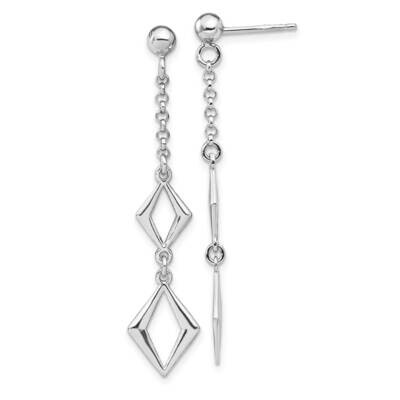 Leslie&#39;s Polished Earrings Sterling Silver Rhodium-plated HB-QLE1318, MPN: QLE1318, 191101735226
