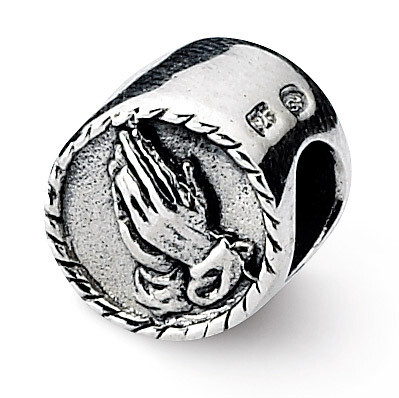 Praying Hands Bead - Sterling Silver QRS1901, MPN: QRS1901, 883957310978