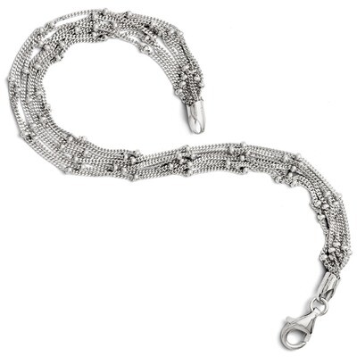 Leslie&#39;s Seven Strand Beaded Bracelet 7.5 Inch - Sterling Silver HB-QLF142-7.5, MPN: QLF142-7.5, 88…