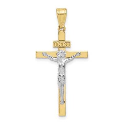Two-Tone Inri Crucifix Pendant 10k Gold 10D3668, MPN: 10D3668, 196904100820