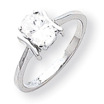 Cubic Zirconia Ring 14k white Gold 7x5mm Oval Y2220CZ Diamond, MPN: Y2220CZ, 883957552576