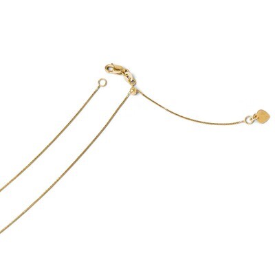 Leslie&#39;s Adjustable .7mm Baby Box Chain 22 Inch - 14k Gold HB-1220-22, MPN: 1220-22, 886774542812