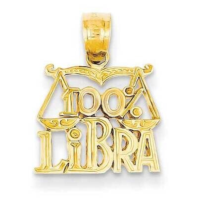 100% Libra Pendant 14k Gold D4060, MPN: D4060, 637218031627