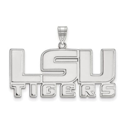 Louisiana State University Large Pendant 14k White Gold 4W044LSU, MPN: 4W044LSU, 886774848761