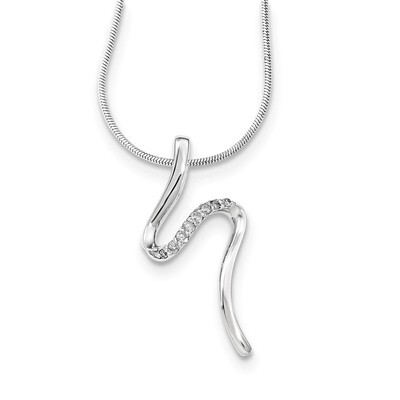 Pendant Sterling Silver Diamond QW390-18, MPN: QW390-18, 191101195754