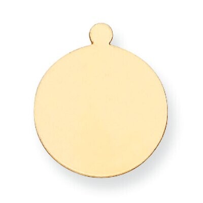 Round with Eyelet Stamping 14k Yellow Gold YG1034, MPN: YG1034,