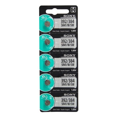 Type 392/384 SONY Watch Battery Tear Strip Pack of 5 SWB392, MPN: SWB392, 8562019867