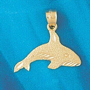 Dazzlers Jewelry Whale Pendant Necklace Charm Bracelet in Yellow, White or Rose Gold 830, MPN: DZ-8…