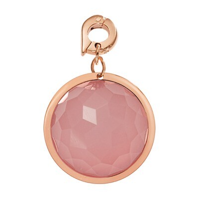 Nikki Lissoni Faceted Pink Opaque Optical Glass Charm Rose Gold-Plated 22.1mm D1050RGM, MPN: D1050R…