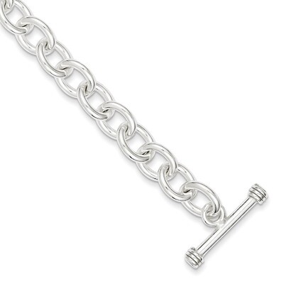 8.75 Inch Fancy Link Toggle Bracelet Sterling Silver Polished QH125-8.75, MPN: QH125-8.75, 88395755…