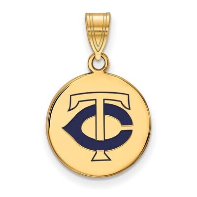 Minnesota Twins Medium Enamel Disc Pendant Gold-plated Silver GP015TWN, MPN: GP015TWN, 886774918822