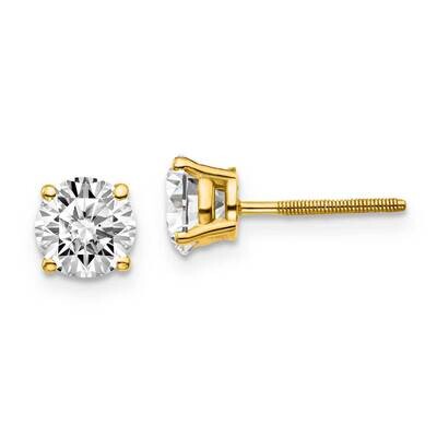 1 1/2ctw SI1/SI2 G H I Lab Grown Diamond Screw Back Earrings 14k Yellow Gold EM1006S-150-LG, MPN: E…