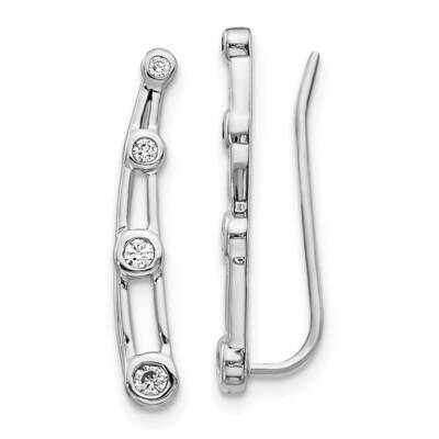 Earrings 14k White Gold Diamond EM4152-025-WA, MPN: EM4152-025-WA, 883957261102