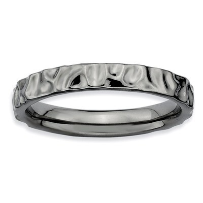 Black-plated Ring - Sterling Silver QSK261, MPN: QSK261, 883957101989