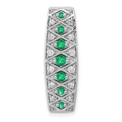 Emerald Fancy Chain Slide 14k White Gold Diamond PM3850-EM-020-WA, MPN: PM3850-EM-020-WA, 883957285…