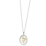 Hand Prints 18 Inch Necklace Sterling Silver Gold-plated QSX230, MPN: QSX230, 883957716831