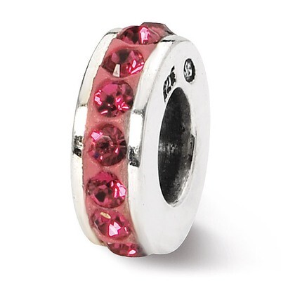 July Single Row Swarovski Elements Bead - Sterling Silver QRS1264JUL, MPN: QRS1264JUL, 883957302102