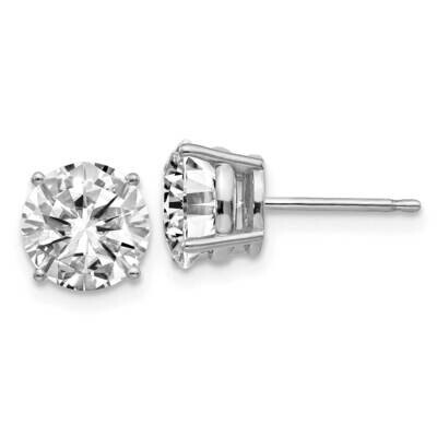 3ct. 7.5mm Round J-K Color Moissanite Earrings 14k White Gold WG326-14MB, MPN: WG326-14MB,