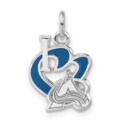 &amp; Enamel NHL Colorado Avalanche I Heart Logo Charm Sterling Silver AVA008ELOB-SS, MPN: AVA008ELOB-S…