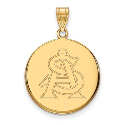 Arizona State University Large Disc Pendant 14k Yellow Gold 4Y052AZS, MPN: 4Y052AZS, 886774884288