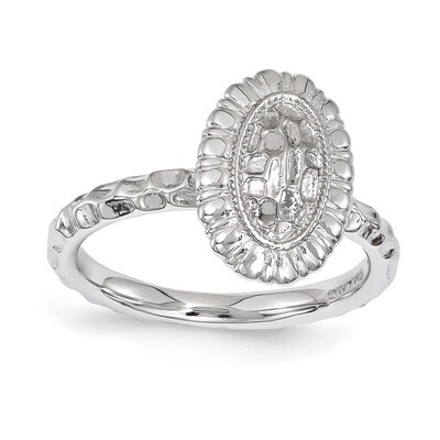 Oval Ring - Sterling Silver Rhodium-plated QSK1606, MPN: QSK1606, 886774214481