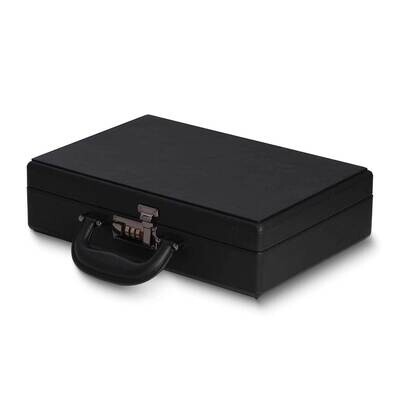 Black Leather with Pig-skin Lining Ten Watch Storage Briefcase GM24091, MPN: GM24091, 797140576969