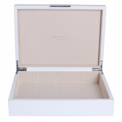 Addison Ross White Storage Box Subhead8 x 11 Inch Lacquer BX1502, MPN: BX1502, UPC/EAN: 50240431897…