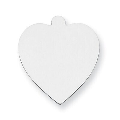 Heart Shape with Eyelet Stamping Sterling Silver Rhodium-plated SS1237, MPN: SS1237,
