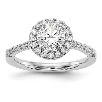 Round Halo Engagement Lab Grown Diamond Si1/Si2, G H I, Ring 14k White Gold RM2057E-050-5CWLG, MPN:…