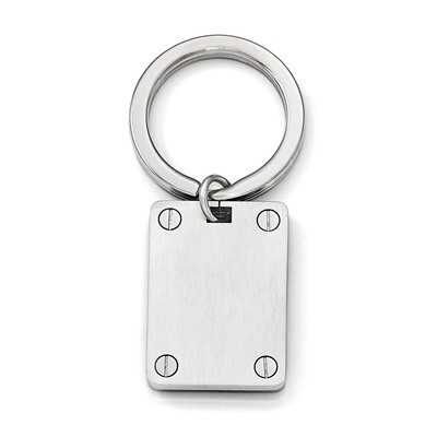 Polished and Brushed Key Ring - Stainless Steel SRK133 by Chisel, MPN: SRK133, 886774967127